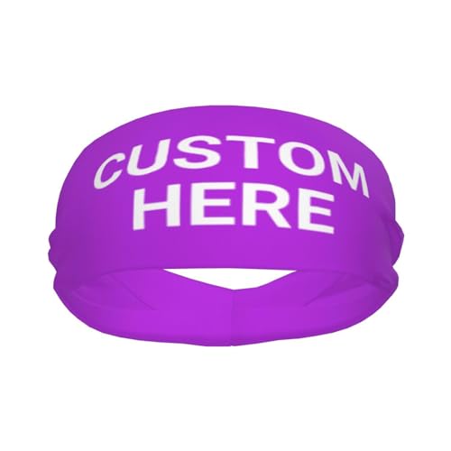 Image of Custom Sports Headband Custom Sweatband Bandana Add Your Image Logo Text Number. Bulk Custom Men Or Women Moisture Wicking Ventilate Elastic ﻿Headband