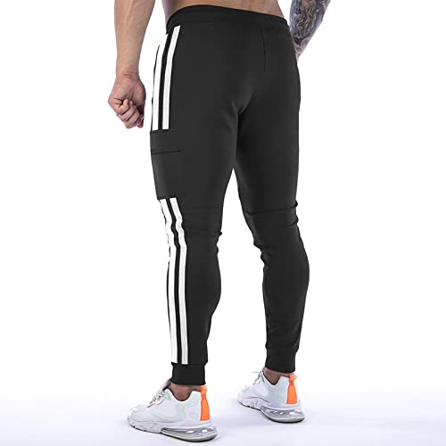 BOOMLEMON Men's Jogger Track Pants Athletic Slim Fit Gym Trousers Workout Training Tapered Sweatpants with Pockets4