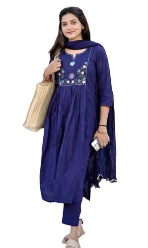 Image of KLOSIA Women Printed A-Line Kurta and Pant Set with Dupatta