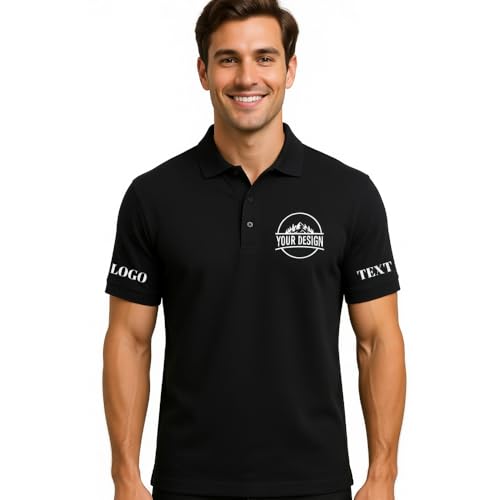 Custom Polo Shirts for Men Women, Personalized Business Golf Shirt Customized Breathable Casual Shirts for Company miniatura 5