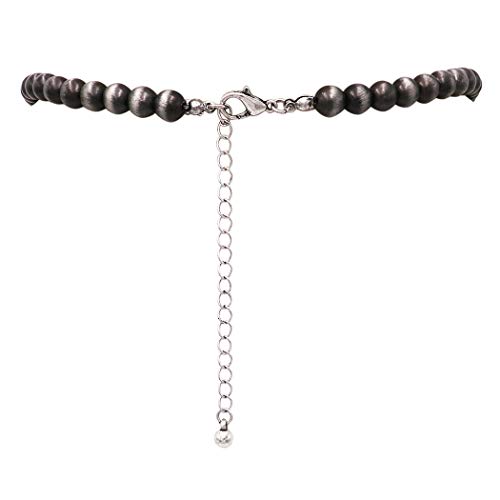 Rosemarie & Jubalee Women's Statement Western Howlite Squash Blossom Necklace Earrings Set, 27"-30" With 3" Extension (Turquoise) #TOP2