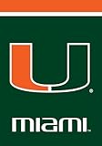 Briarwood Lane House Flag 40x28 For Outdoor Miami Hurricanes NCAA Licensed House Flag