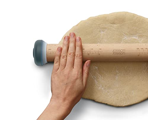 Joseph Joseph Precisionpin Baking Adjustable Rolling Pin - Consistent And Even Dough Thickness For Perfect Baking Results, Sky #TOP1