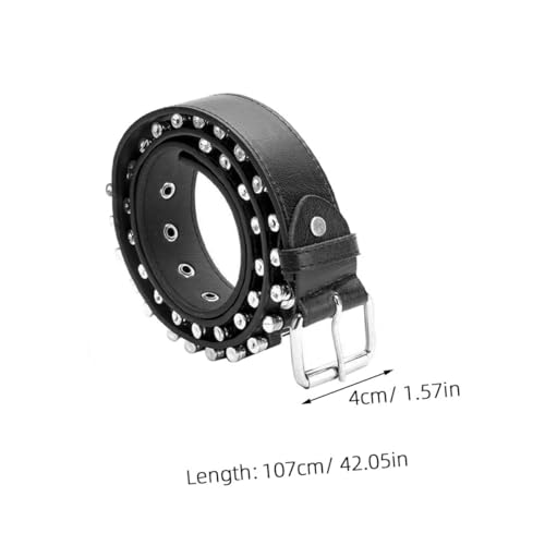 Hanks Men's Belt Belt Punk Style Studded Waist Man Artificial Buckle Comfortable3