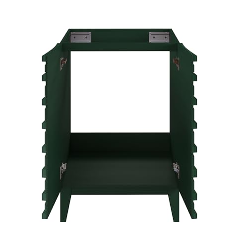 Image of Swiss Madison Cascade 24 inch Freestanding Bathroom Vanity Cabinet Without Top in Green Oak