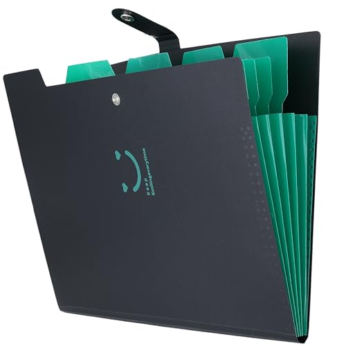 Image of SPS 5 Pocket Expanding File Folder Smile Design - Fits A4 & Letter Size Document Organizer, Accordion File Folders, File Holder for Office, School & Home Use (Pack of 4)