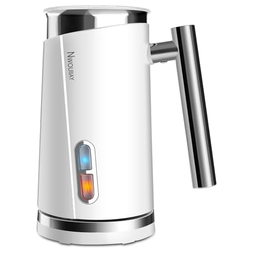 NWOUIIAY Espumador de Leche 500W 3 en 1 Batidora de Leche Eléctrico 130ml/300ml Protección contra Sobrecalentamiento Espumar/Calentar Leche para Macchiato Latte Cappuccino y Espresso con Crema