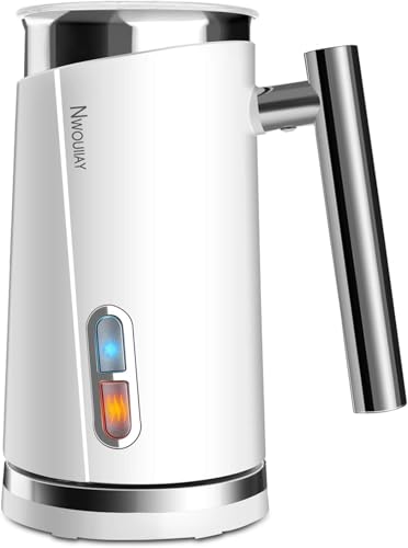 NWOUIIAY Montalatte Elettrico automatico 3 in 1 Schiumalatte elettrico 500W 300ml freddo facile da pulire per latte, cappuccino,...