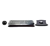 HP Classic Wireless Keyboard and Mouse Bundle with Bluetooth Magnetic Mini Travel Friendly Speaker, Waverest Gel Wrist Pad and Gel Mouse Pad