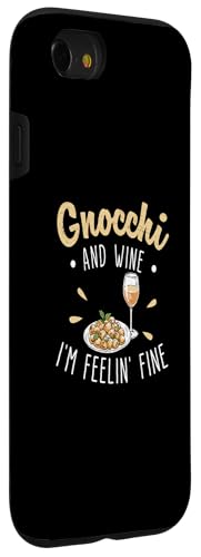 Coque pour iPhone SE (2020) / 7 / 8 Gnocchis et vin I'm Feeling Fine Funny Gnocchi Pasta Lovers – vue 3