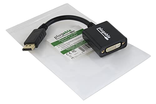 Plugable Displayport To Dvi Adapter (Supports Windows And Linux Systems And Displays Up To 1920X1200@60Hz, Passive) #TOP3