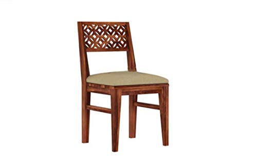 Image of SHRI MINTU'S ART Solid Sheesham Wood Dining Table 4 Seater | Four Seater Dinning Table with 4 Chairs for Home | Chairs with Cushion | Dining Room Sets for Kitchen & Restaurants | Brown Honey Finish
