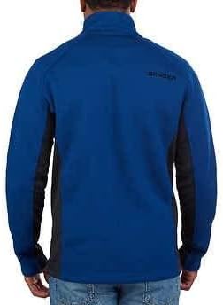 Spyder Men's Half Zip Sweater Gait Knit Pullover Jacket (XL, Blue)