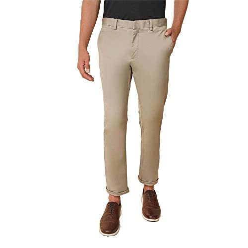 Image of blackberrys Solid Cotton Stretch Slim Fit Mens Trousers