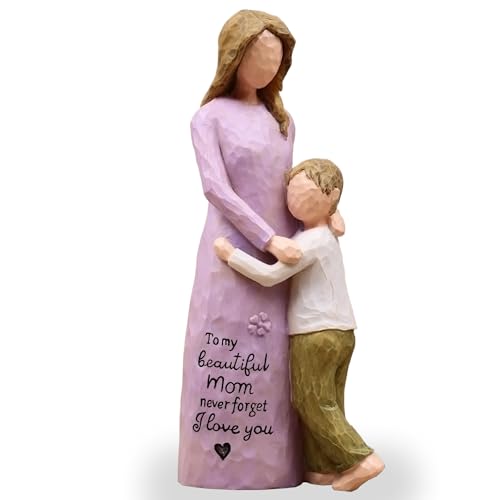 AcowSpt Mom Gifts from Son Boy Mom Gift Gift for Moms from Son Mother of The Groom Gifts Sculpted Hand-Painted Figurine