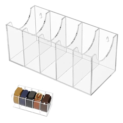 Organizer per cintura, porta cintura in acrilico a 5 scomparti, multifunzionale, portaoggetti per giocattoli e accessori. Organizer per in acrilico, porta