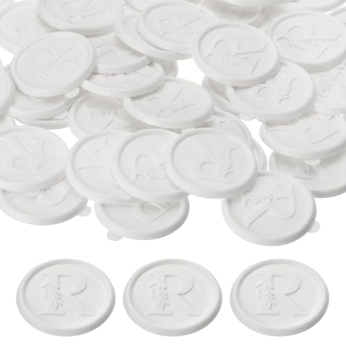 Cachet de cire autocollant blanc pour lettre d'invitation et scellage enveloppe, 50 pièces
