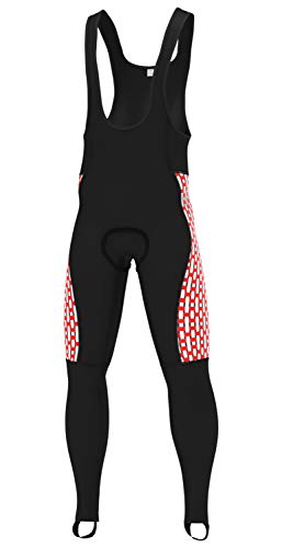 Deportes Hera Ropa Ciclismo, Culote térmico con Tirantes y Badana Gel de Ciclistas, Culotte Largo Invierno, Pantalón Ciclismo
