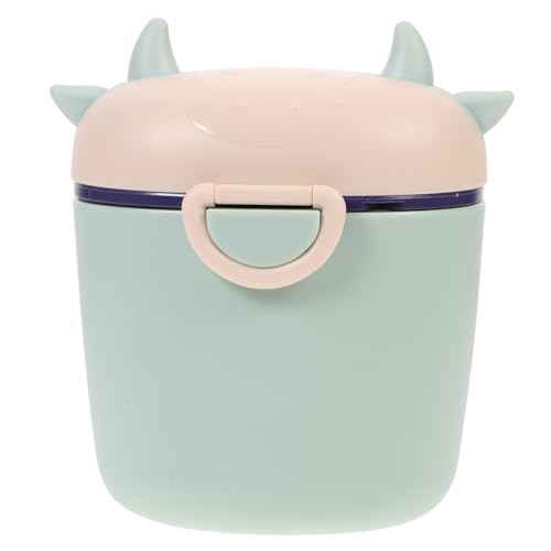 SECFOU かわいい粉ミルクの箱 調合 容器 乳児用粉ミルク フォーミュラコンテナ 旅行用粉ミルク容器 離乳食容器 携帯用粉ミルク Green Pp