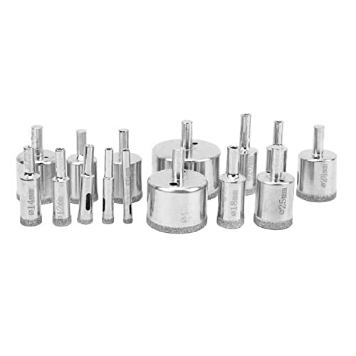 Set de 15 Piezas de Brocas Diamante para Vidrio y Cerámica 6-50mm miniatura 1
