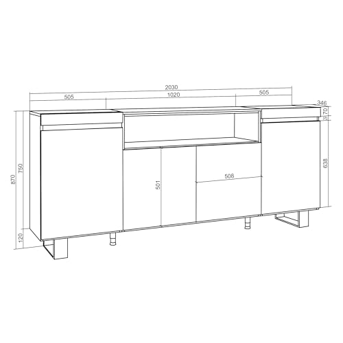 Aparadores para salón modernos para renovar el comedor con estilo industrial 4