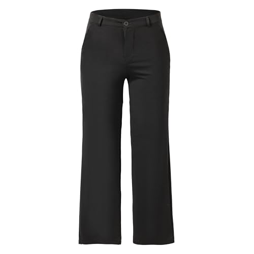 Women's High Waisted Straight Leg Stretch Trousers Solid Color Professional Work Pants for Business Casual.4