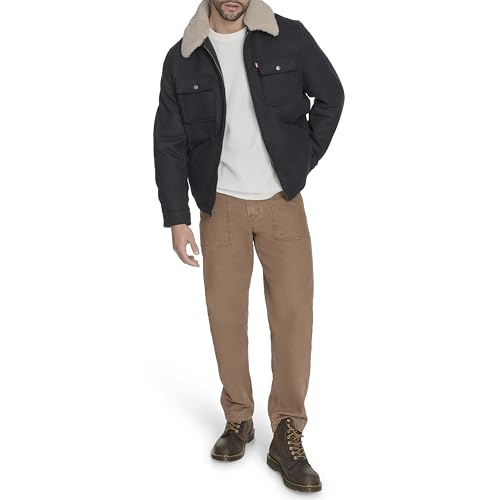Levi's Men's Wool Blend Depot Jacket with Sherpa Collar2