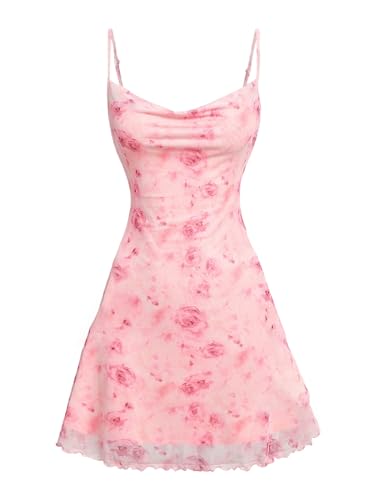Floerns Girl's Floral Print Spaghetti Strap...