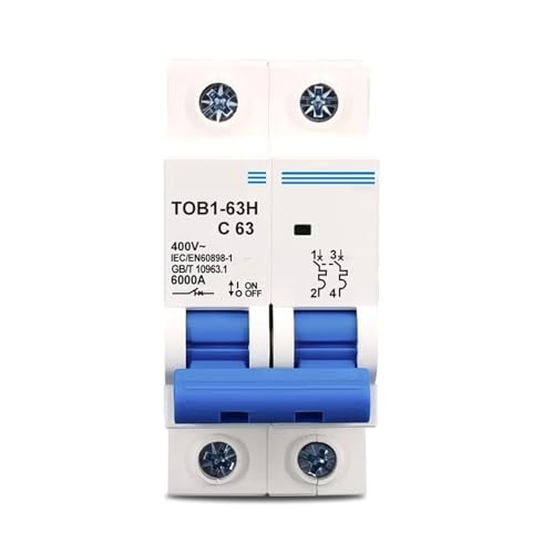 Disjoncteur 2P 25A 400V AC type C interrupteur modulaire pour tableau - 3