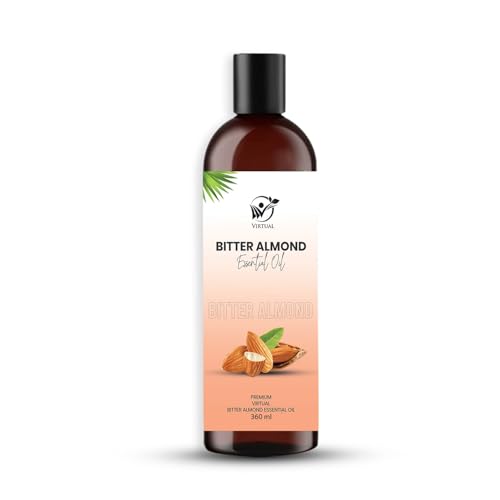 Image of Bitter Almond Essential Oil 360 ml Pure Natural Concentrated Aromatherapy Oil for Fragrance Diffuser Massage Skincare Hair Care and Home Use Essential Oil