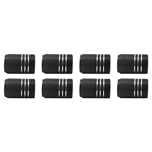 8 Pcs Punisher Skull Wheel Tire Caps Air Valve Stem Covers 0.5" X 0.31" Fit For Bikes/Trucks/Cars Aluminum Alloy/Copper Dustproof Black Vicue #TOP5