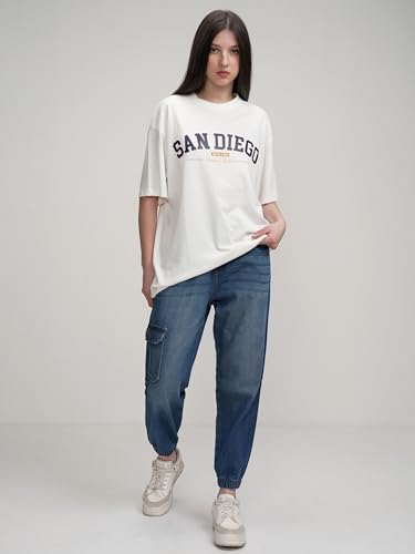 Image of Tokyo Talkies Women's Jogger Regular Mid-Rise Jeans Pant