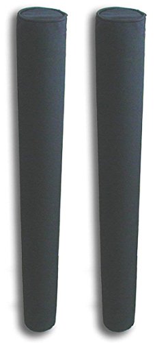 60" Pair of Black Boat Trailer Guide Pole Pad and Cover with Capped