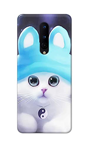 Image of Chinese Cutie Kitten Cat Big Eyes Lovely Girl Ears Hard Back Case Cover for OnePlus 8 (6.55 inch) Back Cover -(J5) VNS2221