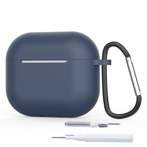Image of YODI Case Cover for Airpods Pro|Pro 2|Airpods Pro 3|Airpods 4 Pouch, Silicone Cases with Cleaner Kit 360 Drop Protection,Shock-Resistant ((SILI-Blue), Airpods Pro 3 (2025))
