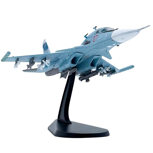 ロシア Su34 Su-34 戦闘機 模型 1:100 スケール シミュレーション航空機モデル 合金 ABS 樹脂材料 航空機 おもちゃコレクション