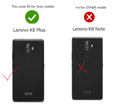Image of COVERBLACK Rubber Silicone Back Cover for Lenovo K8 Plus - Transparent