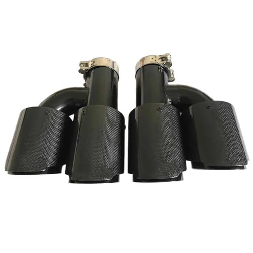 Embout échappement en carbone brillant pour BMW E90 double tuyau inox