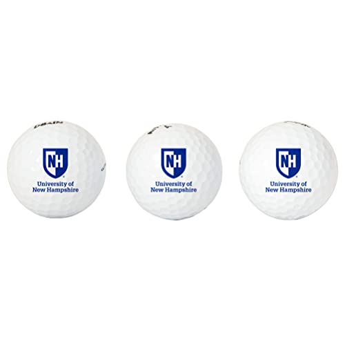 Desert Cactus University of New Hampshire Golf Balls 3 Pack – UNH Wildcats Full Color Three – Officially Licensed Sport Team Accessory (Design B)