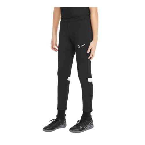 Calça de futebol infantil grande Dri-FIT Academy com zíper e bolso preto grande