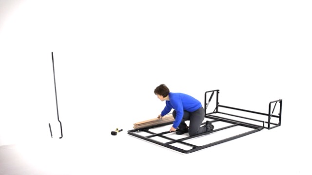 Wallbedking - Murphy Bed - Classic Horizontal Wall bed - Fold Up - Space Saving Folding Bed Frame - Pull Down (190cm x 120 cm)