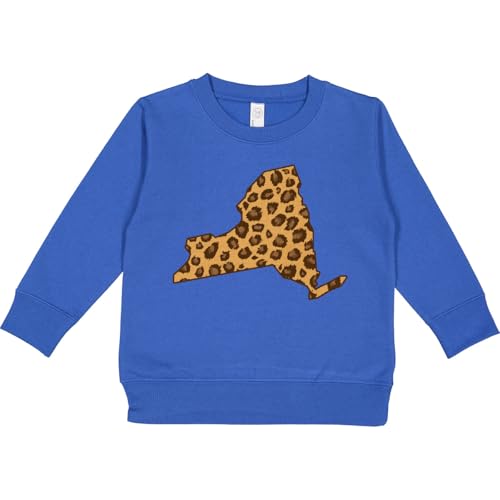 inktastic Leopard Print New York Toddler Sweatshirt 5-6 Royal 42d15