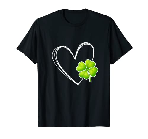 Niños niñas corazón día de San Patricio trébol irlandés bebé Camiseta