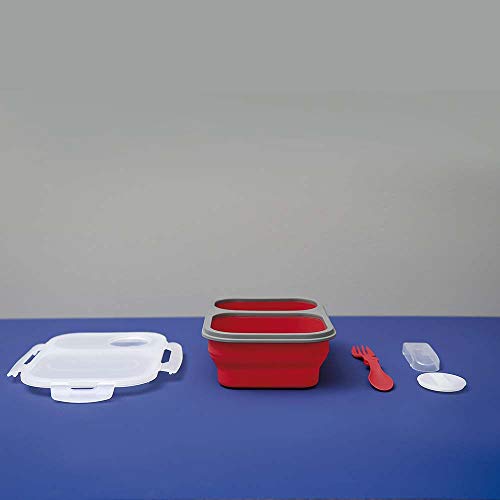 Mor - Marmita Retrátil Retangular Com Talher