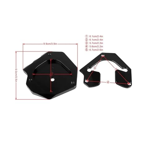 Plaque d'extension béquille XT1200Z CNC grand format pour support latéral stable - 3