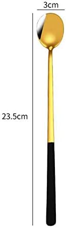 Miniatura 9 de MBBITL - Juego de 6 cucharas de café para hielo (9.0in), color dorado rosa