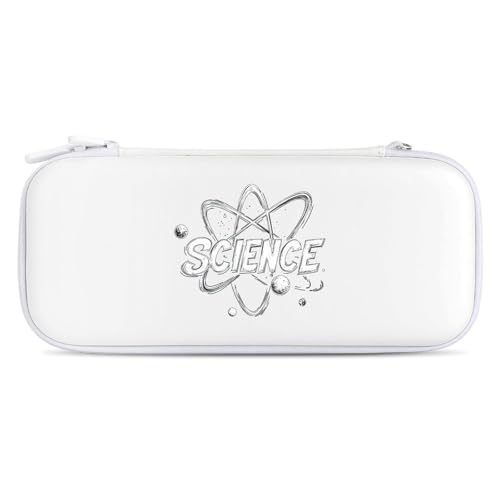 Science Atom Compatible with Switch Carrying Case Hard Travel Game Bag Pouch with 15 Games Accessories White-style