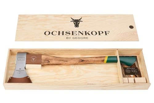 OCHSENKOPF Universal-Forstaxt Limited Edition | nummeriert & begrenzt auf 1.000 Stück | handgefertigt in Deutschland | Hickory-Stiel | in hochwertiger Holzkiste | Sammlerstück