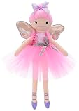 iscream Furry Plush 18.5' Nutcracker Sugar Plum Fairy Embroidered Accent Holiday Pillow