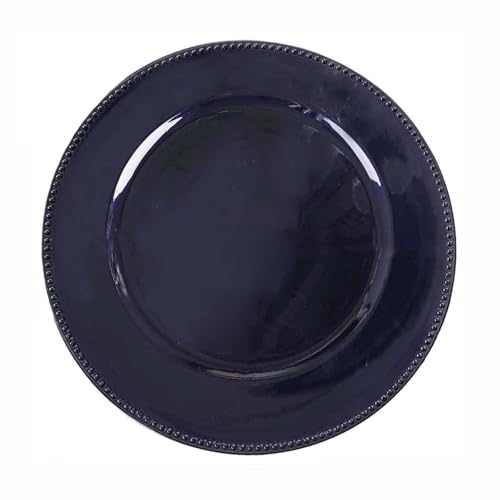 Platos cargadores desechables redondos azul marino 13" x12 miniatura 4
